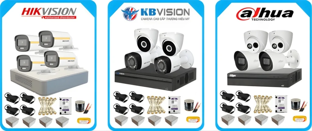 Hệ Thống Camera Có Dây Trọn Bộ (Phù hợp lắp đặt số lượng nhiều)