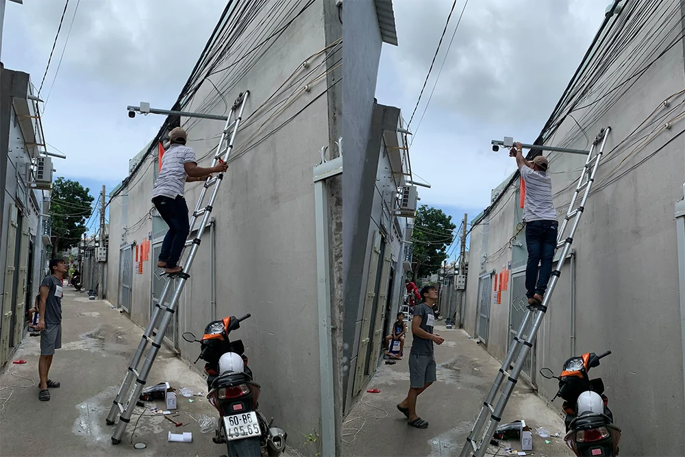 Một số hình ảnh thi công thực tế tại Viễn Thông Nhà An Ninh