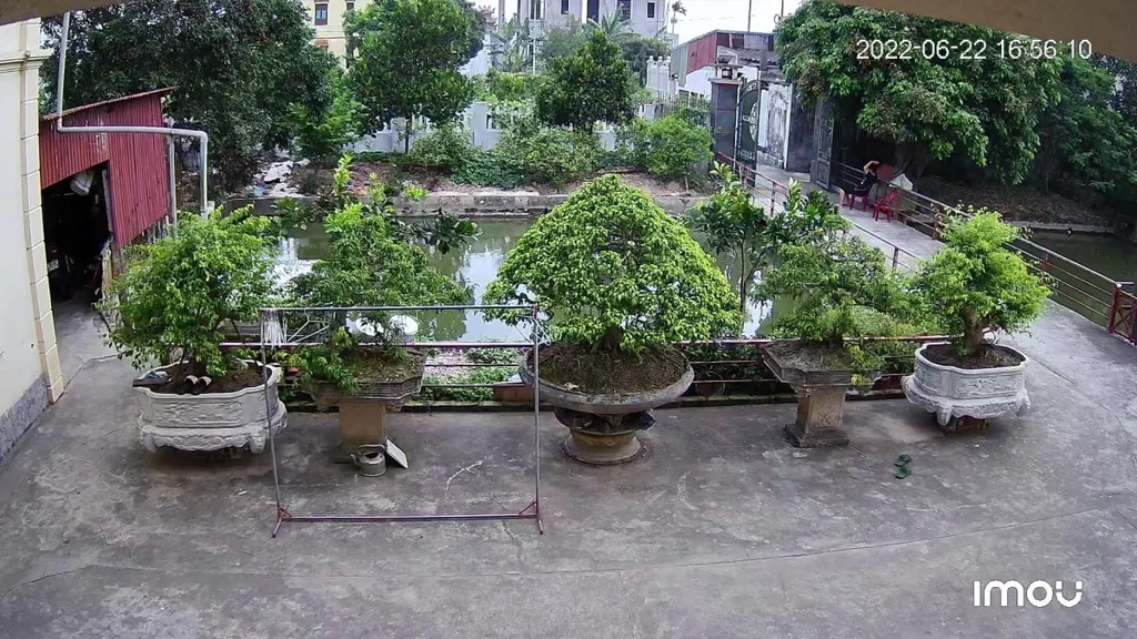Lặp đặt camera tại vị trí sân vườn của nhà
