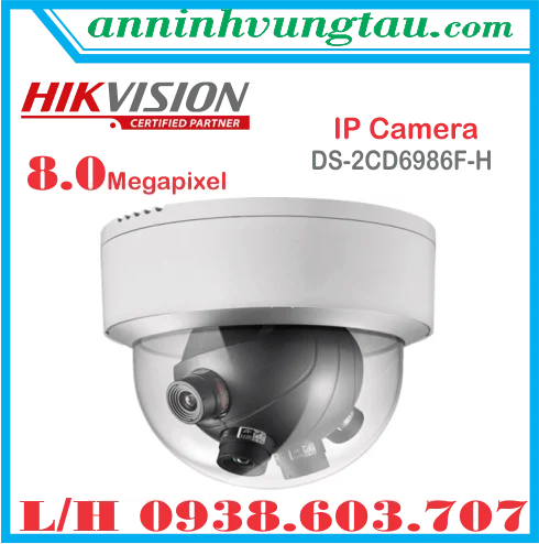 Camera Quan Sát IP 180 Độ Hồng Ngoại 8.0 Megapixel HIKVISION DS - 2CD6986F - H
