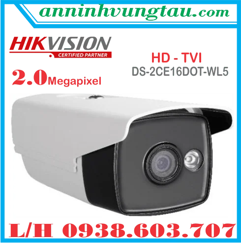 Camera Quan Sát Thân Hồng Ngoại 2.0 Megapixel HIKVISION DS - 2CE16DOT - WL5