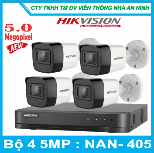 Lắp  Đặt Trọn Bộ 04 Camera 5MP-NAN405