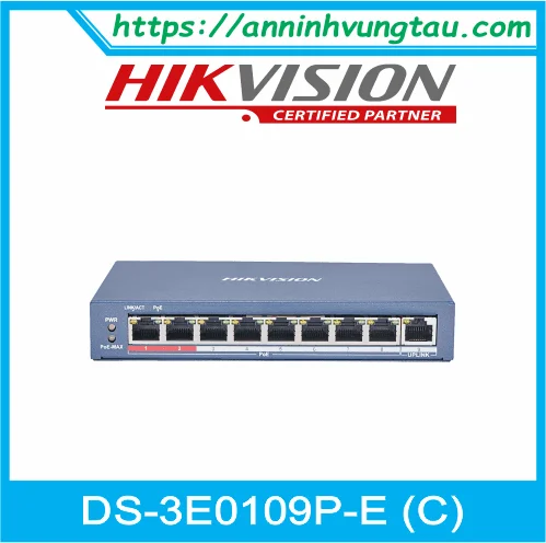  Switch HIKVISION DS-3E0109P-E(C)8-port 10/100Mbps PoE