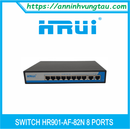 SWITCH POE HIỆU HRUI HR901-AF-42N 10/100M 8 PORTS
