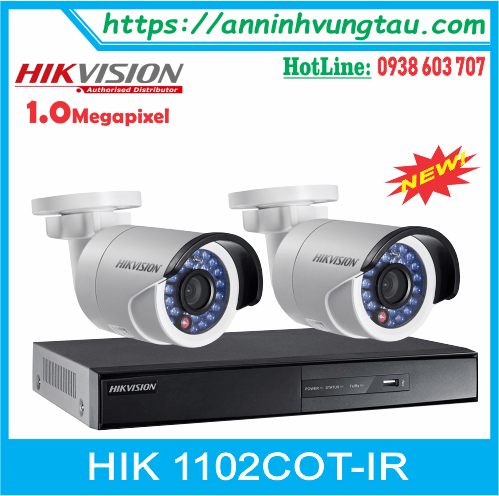 Trọn Bộ 02 Camera HIKVISION HD-TVI 1.0 megapixel