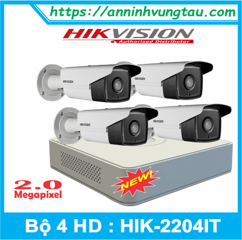 TRỌN BỘ 04 CAMERA HIKVISION 2.0 MEGAPIXEL HD TVI