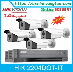 Trọn Bộ 04 Camera HIKVISION DS-2CE16DOT IT3 2.0MP 